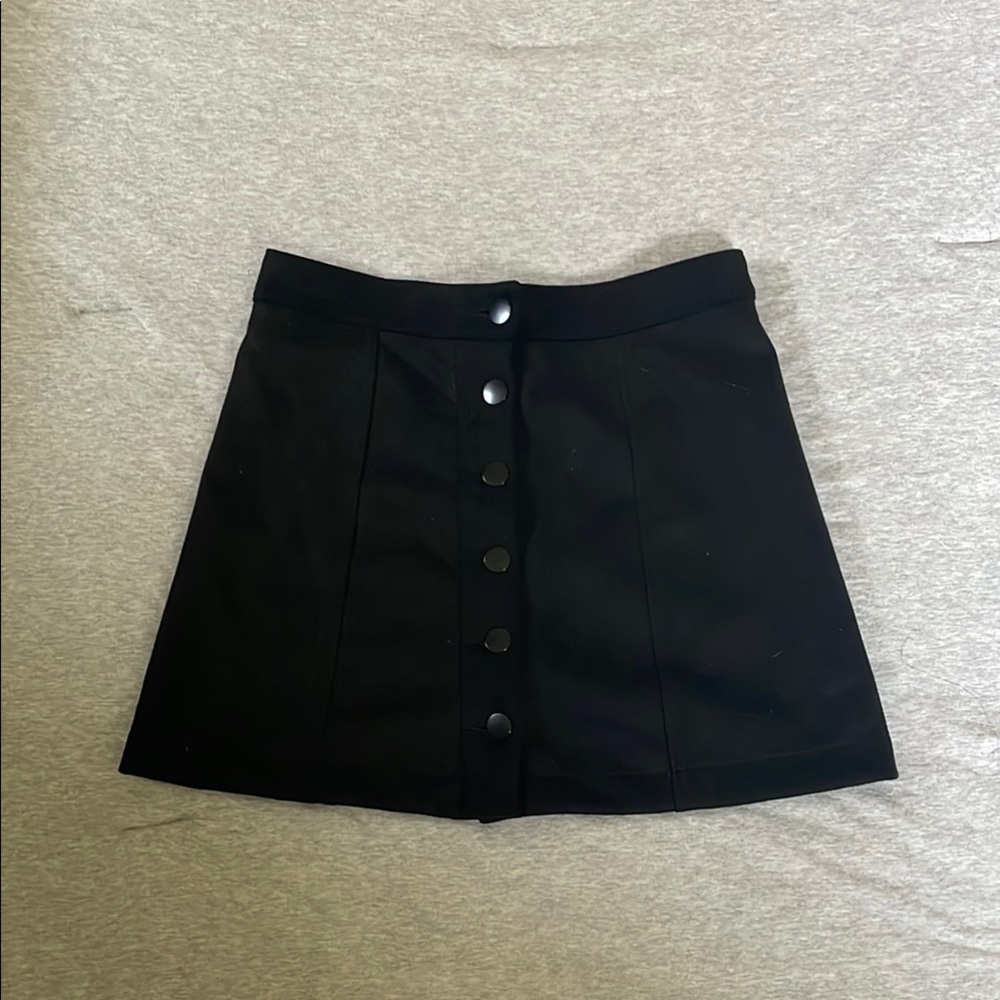 Forever 21 Black Buttoned Mini Skirt
